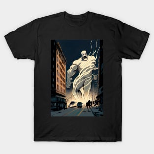 Giant ghost attacking the city T-Shirt